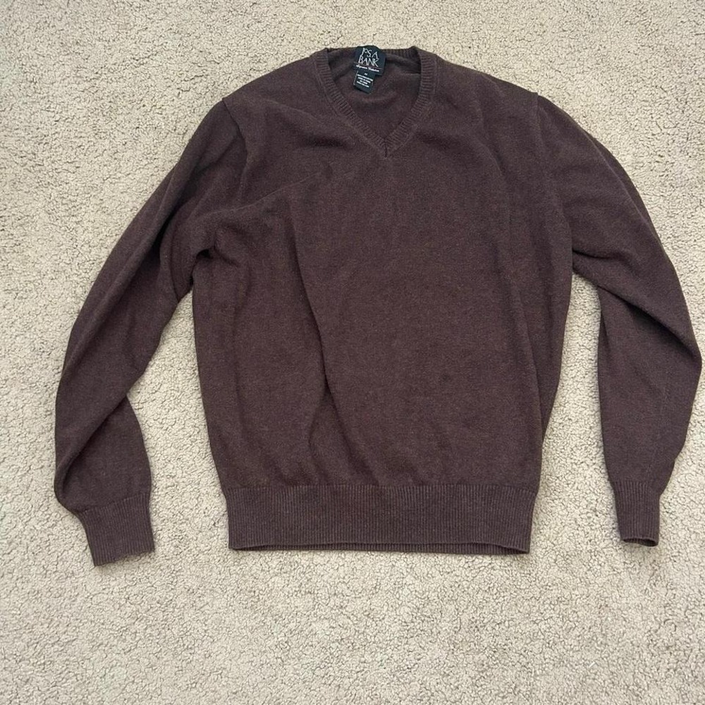 Brown Jos A Bank‎ sweater Size M